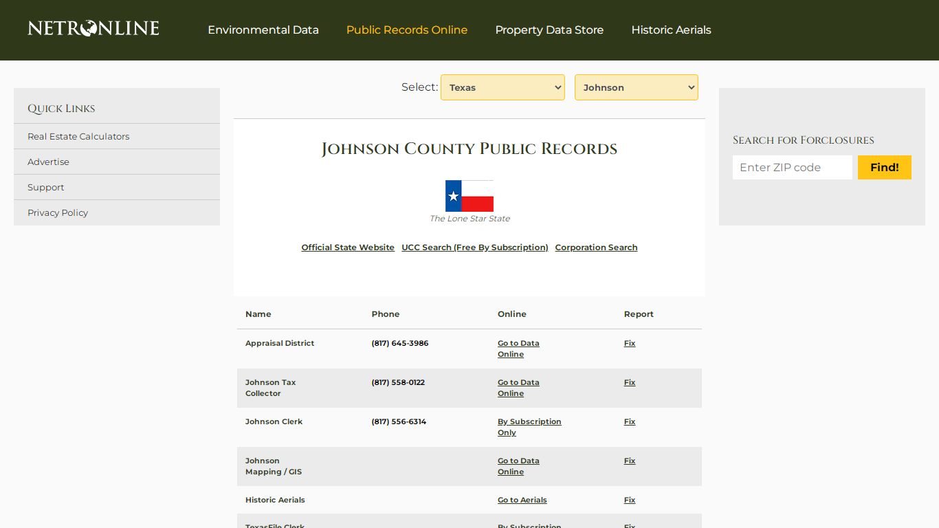 Johnson County Public Records - NETROnline.com